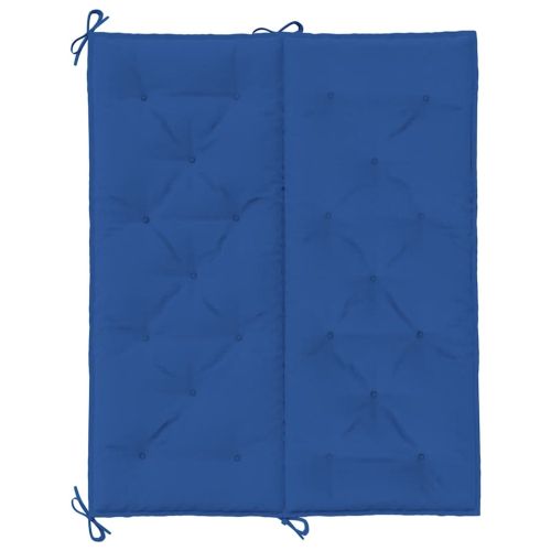Възглавница за градинска пейка синя 120x(50+50)x7 см оксфорд