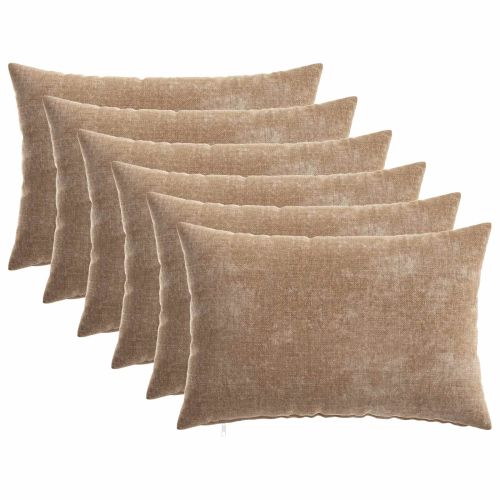 Калъфка за възглавница 6 pcs HEERLEN Кафяво 30 x 50 cm