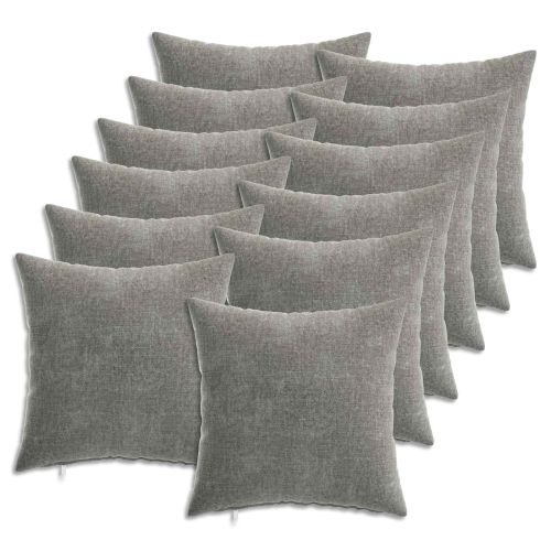 Калъфка за възглавница 12 pcs HEERLEN Тъмносиво 40 x 40 cm