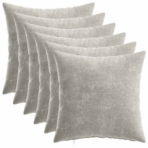 Калъфка за възглавница 6 pcs HEERLEN Светлосиво 40 x 40 cm