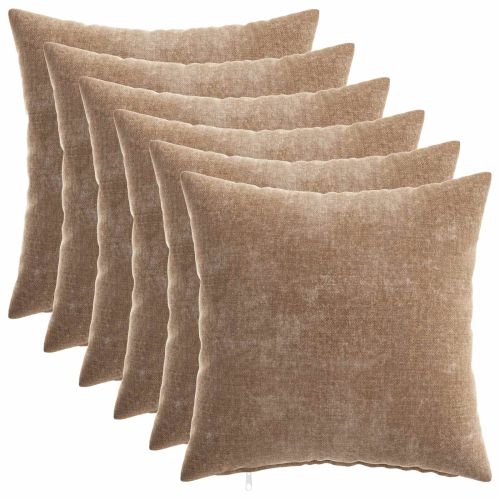 Калъфка за възглавница 6 pcs HEERLEN Кафяво 40 x 40 cm
