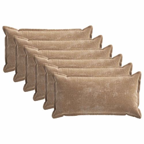 Калъфка за възглавница 6 pcs HOUTEN Кафяво 40 x 80 cm