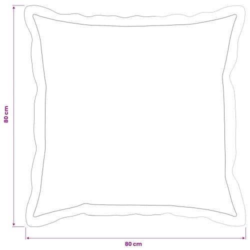 Калъфка за възглавница 2 pcs HOUTEN Кафяво 80 x 80 cm
