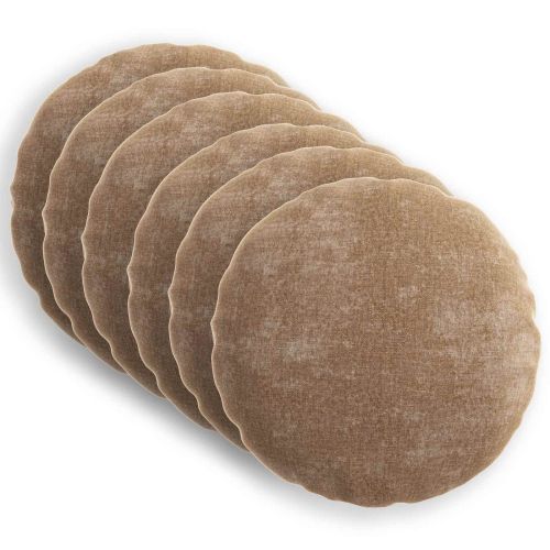 Калъфка за възглавница 6 pcs HEERLEN Кафяво Ø 30 cm Тъкан Шенил