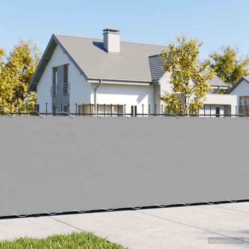 Прозорец за балкон 1,2 x 25 m Тъкан с PU покритие Светлосиво