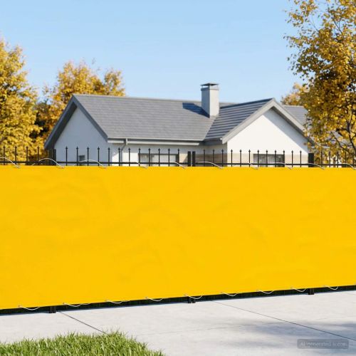 Прозорец за балкон 200 x 1000 cm Тъкан с PU покритие Жълто