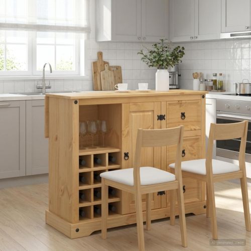 VidaXL Съхранение в кухнята с чекмедже Пчелен восък 112 x 70 x 91,5 см