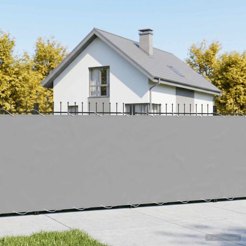 Прозорец за балкон 1,2 x 15 m Тъкан с PU покритие Светлосиво