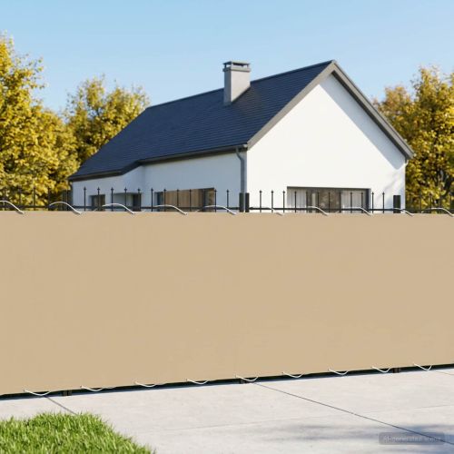 Прозорец за балкон 150 x 600 cm Тъкан с PU покритие Бежово