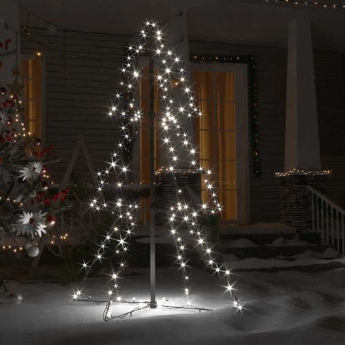 Коледна елха конус, 160 LED, за закрито и открито, 78x120 см