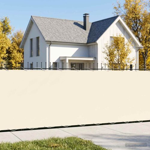 Прозорец за балкон 150 x 200 cm Тъкан с PU покритие Кремаво