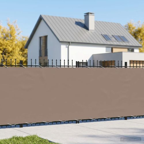 Прозорец за балкон 200 x 400 cm Тъкан с PU покритие Таупе
