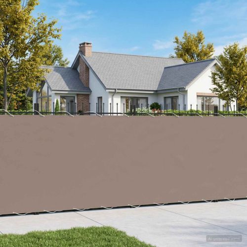Прозорец за балкон 1,2 x 15 m Тъкан с PU покритие Таупе