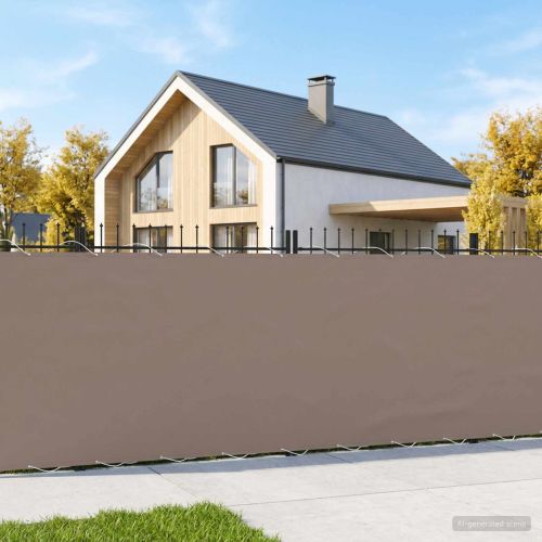 Прозорец за балкон 1,2 x 25 m Тъкан с PU покритие Таупе