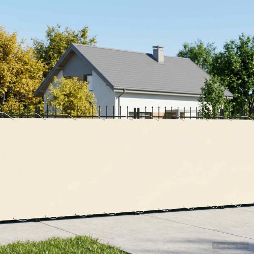 Прозорец за балкон 1,8 x 15 м Тъкан с PU покритие Кремаво