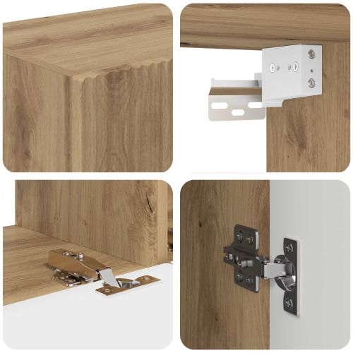 Комплект ТВ шкаф 5 pcs Дъб Инженерно дърво