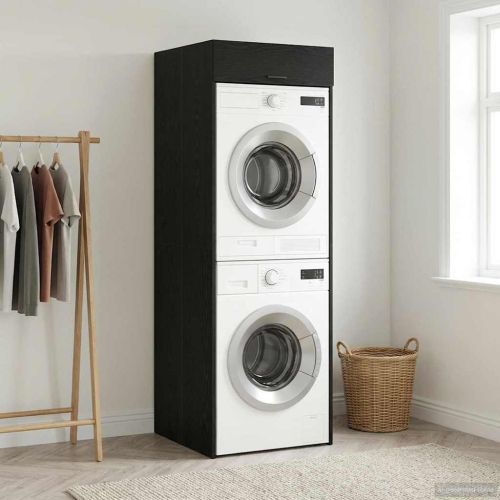 Шкаф за пералня със съхранение Черния дъб 67,5 x 68 x 200 см