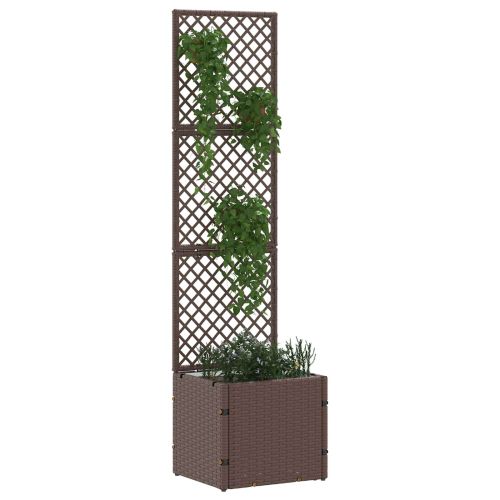 Садово решетъчно саксийно Кафяво 35 x 30 x 135 см Метал