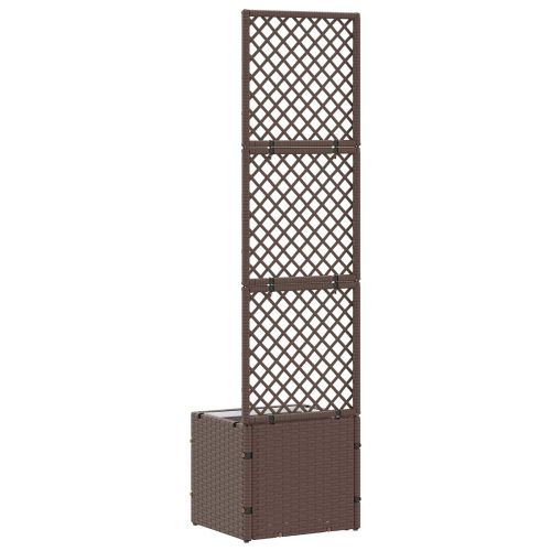 Садово решетъчно саксийно Кафяво 35 x 30 x 135 см Метал