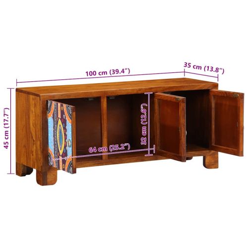 Пейка за обувки със съхранение Меден кафяв 100 x 35 x 45 см