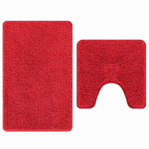 Комплект антислип килими за баня 2 pcs Червено ПП