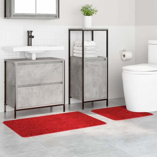 Комплект антислип килими за баня 2 pcs Червено ПП