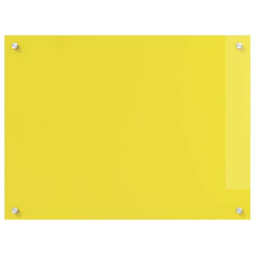 Кухненски гръб Жълто 80 x 60 cm закалено стъкло