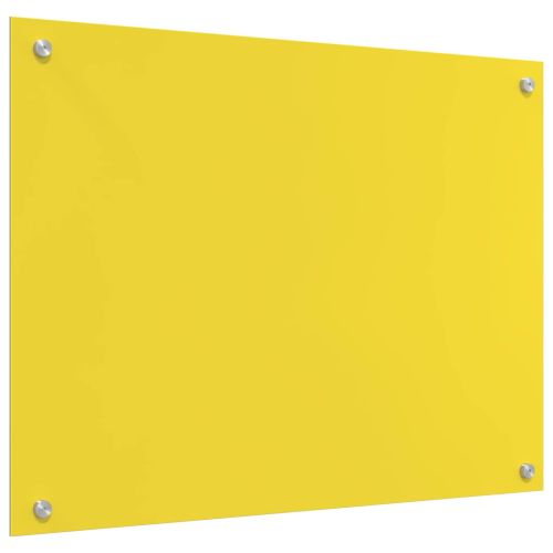 Кухненски гръб Жълто 80 x 60 cm закалено стъкло