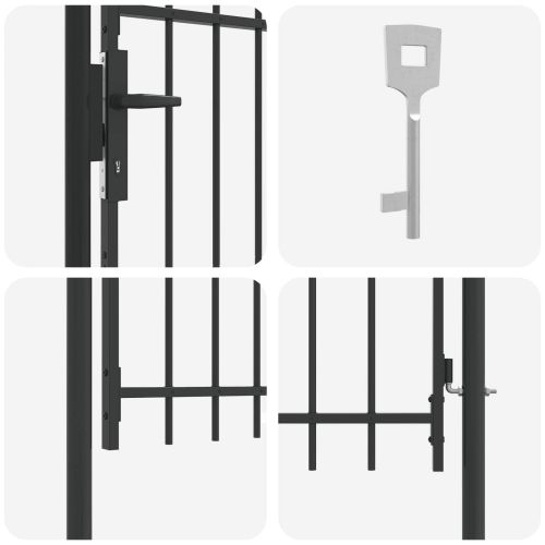 Врата за ограда BOXTEL 103 x 175 cm Прахово боядисана стомана