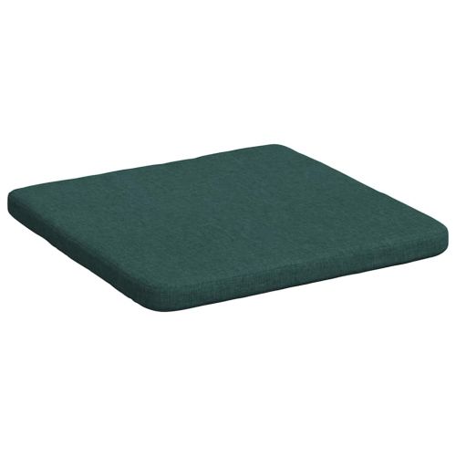 Възглавници за седалки 4 pcs Тъмен зелен 40 x 40 x 3 cm текстил