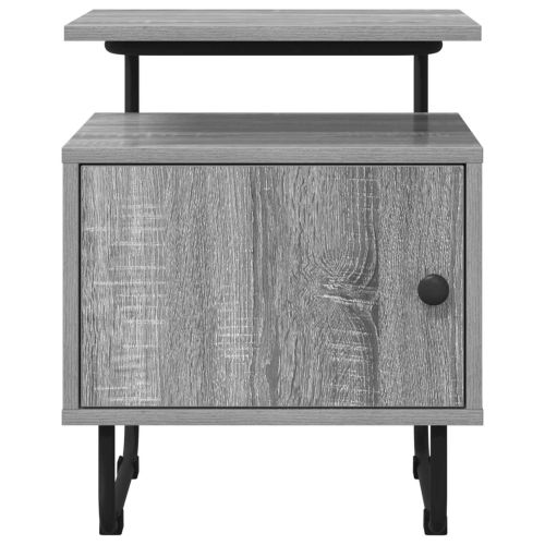 Нощен шкаф 2 бр. Сив Сонома Инженерна дървесина