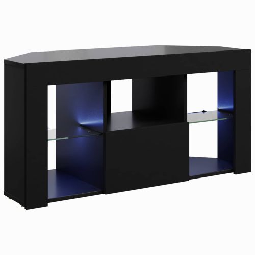 Ъглов кабинет за LED телевизор Черно 100 x 40 x 50 cm