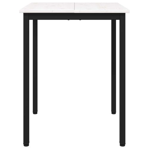 Трапезна маса Бяло 60 x 60 x 75 cm Солидно борово дърво