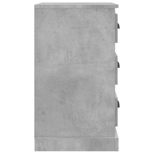 Нощно шкафче, бетонно сиво, 39x39x67 см, инженерно дърво