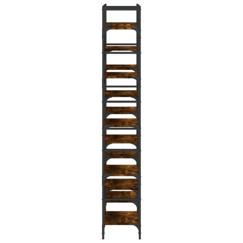 Етажерка за книги опушен дъб 127,5x28,5x172,5см инженерно дърво