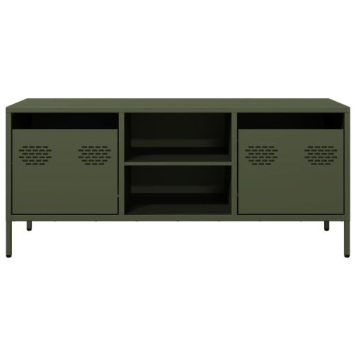 ТВ шкаф маслиненозелен 101,5x39x43,5см студеновалцувана стомана