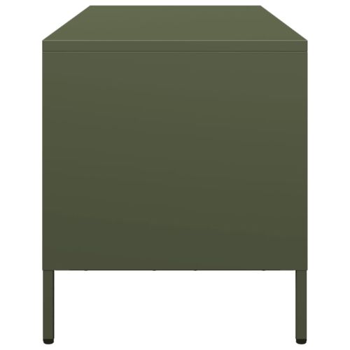 ТВ шкаф маслиненозелен 101,5x39x43,5см студеновалцувана стомана