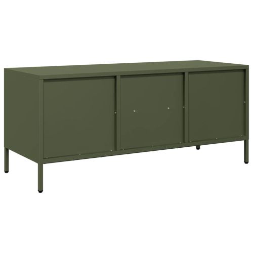 ТВ шкаф маслиненозелен 101,5x39x43,5см студеновалцувана стомана