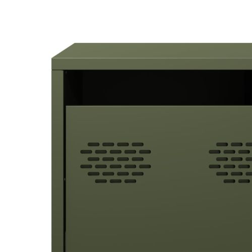 ТВ шкаф маслиненозелен 101,5x39x43,5см студеновалцувана стомана