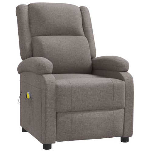 Wingback масажен стол, таупе, текстил