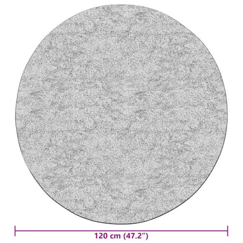 Килим, миещ се, φ120 см, черно и бяло