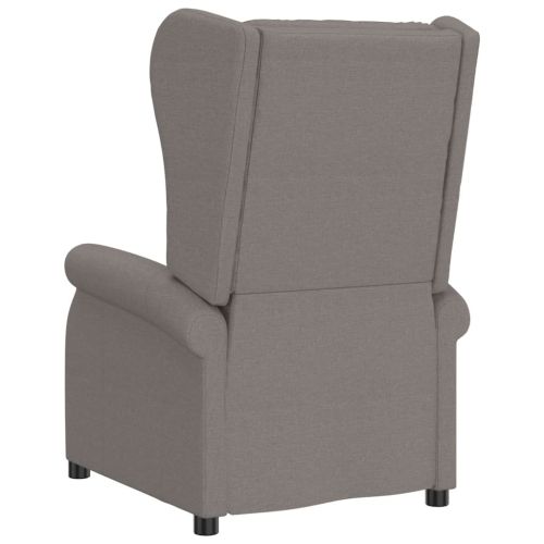 Wingback електрически реклайнер стол, таупе, текстил