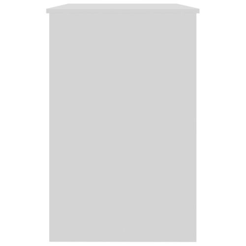 Бюро, бял гланц, 100x50x76 см, инженерно дърво