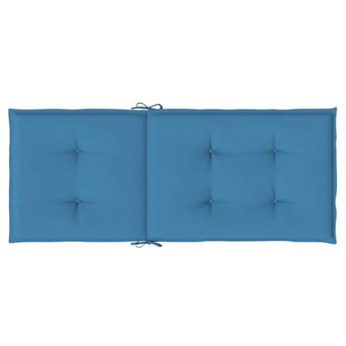 Възглавници за стол 2 бр меланж сини 120x50x4 см плат