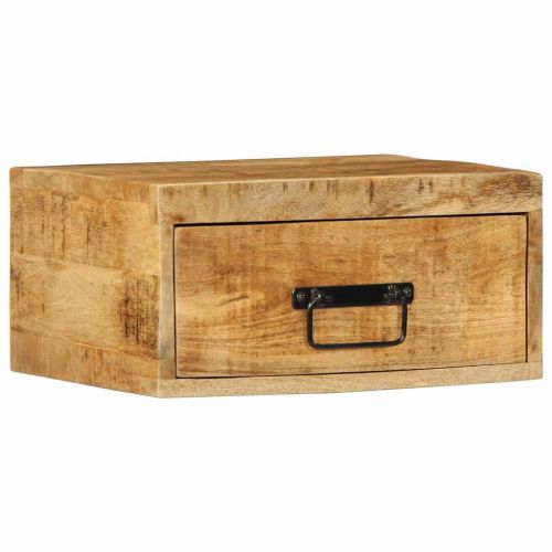 стена монтирана нощно шкафче твърдо грубо дърво Mango