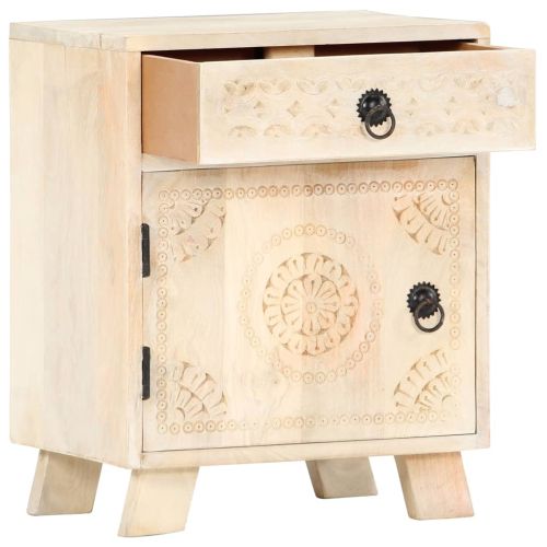 Нощно шкафче 40x30x50 см, масивно мангово дърво