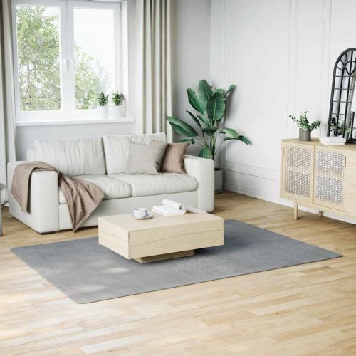Миещ се килим мек къс косъм 160x230 см противоплъзгащ сив