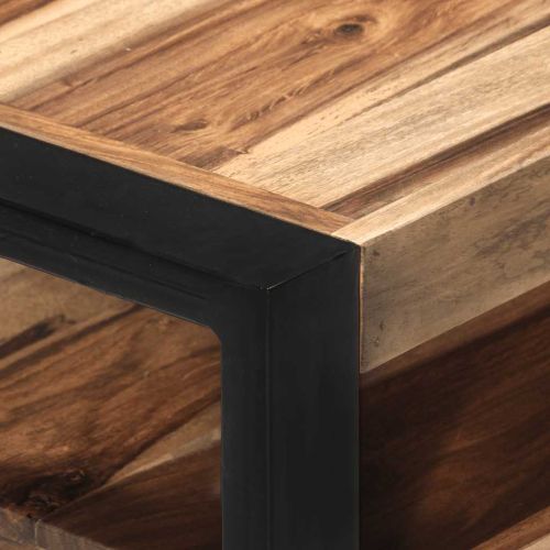 ТВ шкаф 120x35x45 см масивно дърво с меден финиш