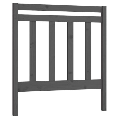 Горна табла за легло, сива, 106x4x100 см, бор масив