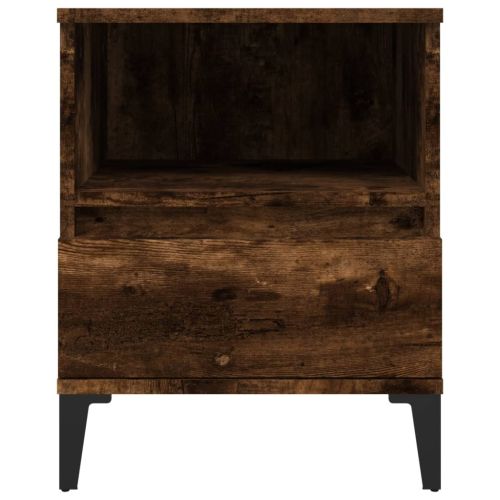 Нощни шкафчета 2 бр опушен дъб 40x35x50 см